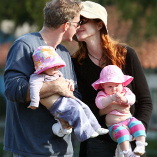 Marcia Cross and Tom Mahoney with Twins