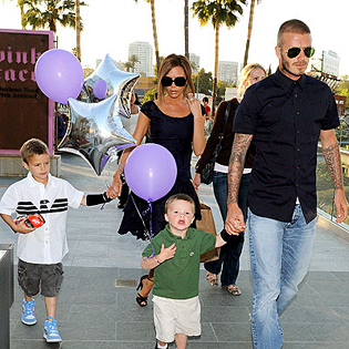 David Beckham and family