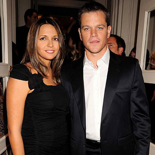 Matt Damon and his wife Luciana