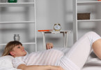 Pregnant woman in a bed