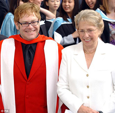 Elton John and Sheila Farebrother
