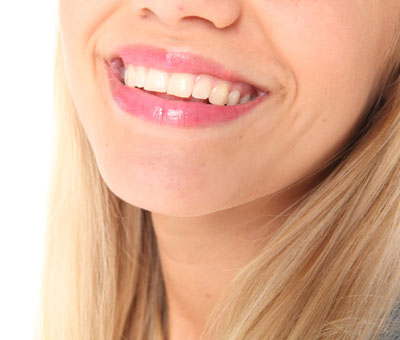 Woman, healthy tooth