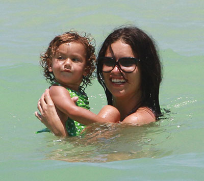 Adriana Lima with daughter Valentina