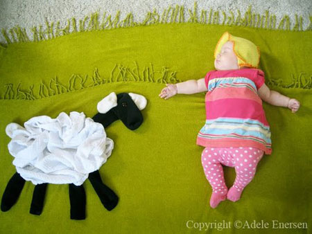 Adele Enersen Baby Photos sheep