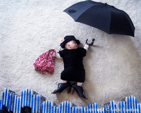 Adele Enersen Baby Photos rain