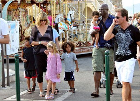 Heid Klum and Seal with 4 children