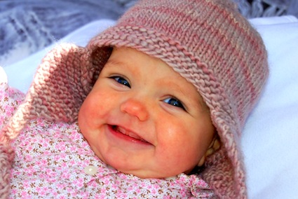 Cute Knitted Hat for a Baby